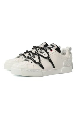 Кожаные кеды Portofino Dolce & Gabbana cs1783/aj986