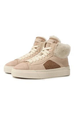 Кожаные кеды Santoni wbgt61093pnnpsq5/35