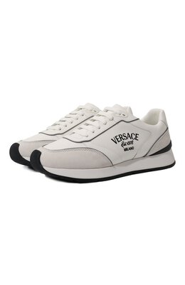 Кожаные кроссовки Runners Versace 1014457/1a10050