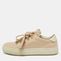 Tod's Pink Leather Low Top Sneakers Size 35 809780