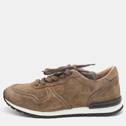 Tod's Brown Suede Low Top Sneakers Size 39.5 730605