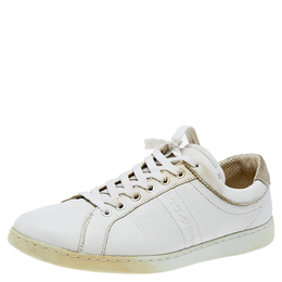 Dolce & Gabbana White Leather Low Top Sneakers Size 43 499926