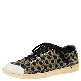 Dolce & Gabbana Multicolor Canvas And Leather Low Top Sneakers 492014