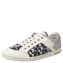 Dolce & Gabbana Black/Grey Leather Low Top Sneakers Size 40 466859