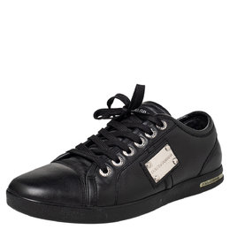 Dolce & Gabbana Black Cap Toe Low Top Sneakers Size 40.5 466213