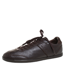 Dolce & Gabbana Brown Suede and Leather Low Top Sneakers Size 44 259264