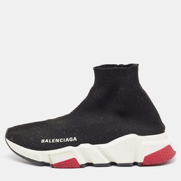 Balenciaga Black Knit Fabric Speed Trainer Sneakers Size 35 889858