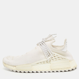 Pharrell Williams x Adidas White Knit Fabric Human Body NMD Sneakers Size 46 2/3 928338