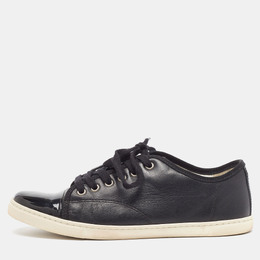 Lanvin Black Patent and Leather Low Top Sneakers Size 40 949038