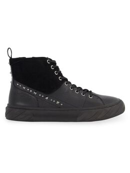 Высокие кроссовки на молнии с заклепками Karl Lagerfeld Paris, черный 0400019873616 | black
