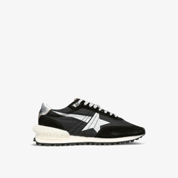 Мужские низкие кроссовки marathon runner из замши и сетки Golden Goose, черный r04283224 | black/comb