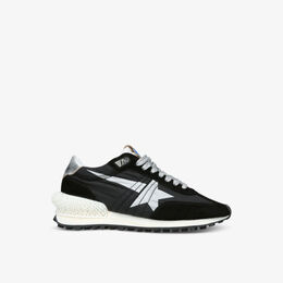 Женские низкие кроссовки marathon 90179 runner из замши и сетки Golden Goose, черный r04243427 | black/comb