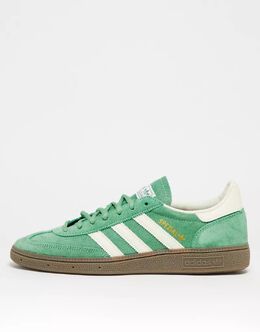 Зелено-белые кроссовки Adidas Handball Spezial на резиновой подошве 133442114 | bunt