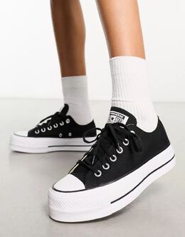 Черные кроссовки на платформе Converse Chuck Taylor Lift Ox Lift - ЧЕРНЫЙ 110658494 | black