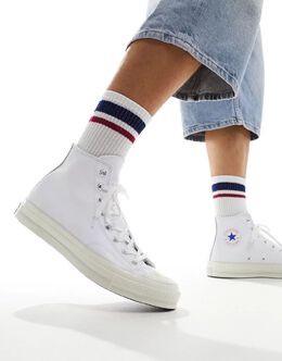 Белые кожаные кроссовки Converse Chuck 70 134030601 | weiss