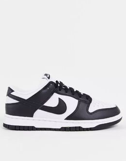 Бело-черные низкие кеды Nike Dunk 117383485 | weiss