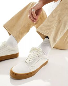 Белые кроссовки на резиновой подошве Vans Old Skool 134327528 | white