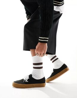 Черные кроссовки Vans Authentic на резиновой подошве 134327531 | schwarz