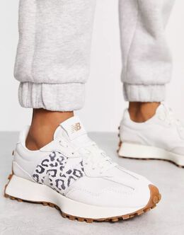 New Balance - 327 - Белые кроссовки с леопардовым принтом 121898762 | bianco sporco