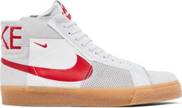 Nike Кроссовки Zoom Blazer Mid Premium SB 'Deconstructed - Platinum University Red Gum', серый fd5113 100 | grey