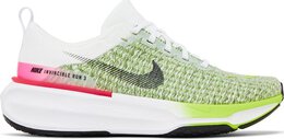 Nike Кроссовки ZoomX Invincible Run Flyknit 3 'White Volt Hyper Pink', белый fn6821 100 | white