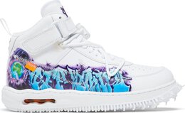 Nike Кроссовки Off-White x Air Force 1 Mid SP Leather 'Graffiti', белый dr0500 100 | white