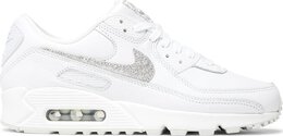 Nike Кроссовки Wmns Air Max 90 SE 'Silver Glitter Swoosh', белый fj4579 100 | white