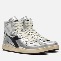 Женские кроссовки Diadora Heritage MI Basket Silver Used, цвет серебряный, размер 38.5 EU 176694-c4702-4800810