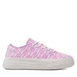 Кроссовки Karl Lagerfeld KL63421 Lilac Knit Text w/White KV1, фиолетовый 263405 | violeta