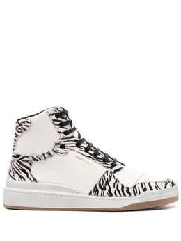 Saint Laurent animal-print high-top sneakers 19126482