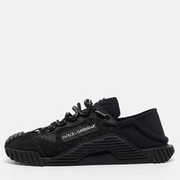 Dolce & Gabbana Black Lace and Neoprene Ns1 Sneakers Size 41 987651