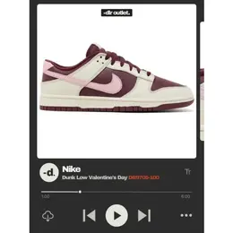 Кроссовки Nike Dunk Low, размер 6,5us / 6uk / 39eur / 38ru / 24,5cm, Valentine's Day 103055908340