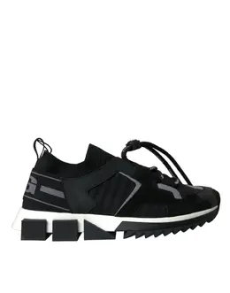 Dolce & Gabbana Black Mesh Sorrento Trekking Sneakers Shoes - EU37/US6.5 la10687-37