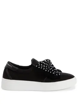 Giuseppe Zanotti crystal-bow leather sneakers 22738619