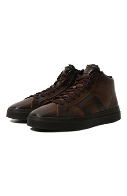 Кожаные кеды Gloria Santoni mbgg22025sm0pg0n