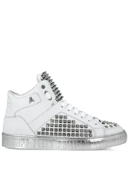 Philipp Plein stud-detail leather sneakers 23940264