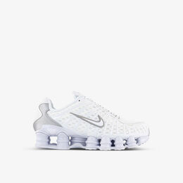 Кроссовки Shox TL с низким берцем из кожи, сетки и ракушек Nike, белый r04227418 | white silver orange