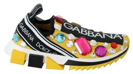 Dolce & Gabbana Embellished Yellow Sorrento Sneakers - EU36/US5.5 la8936-36