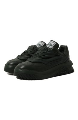 Кожаные кроссовки Odissea Versace 1004524/1a03180