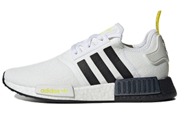 Кроссовки Adidas NMD R1 STLT Primeknit, белый/черный/желтый fv2549