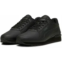 Кроссовки Puma ST Runner v4 Leather, полнота F, размер 8,5 UK, чёрный 103602774691