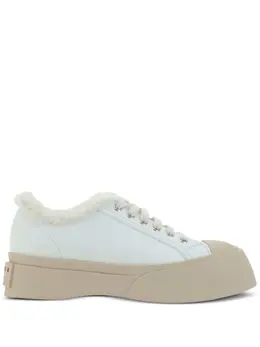 Marni Pablo lace-up shearling-trim sneakers 25065101
