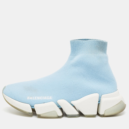 Balenciaga Blue Knit Fabric Speed 2.0 LT Sneakers Size 36 1032562