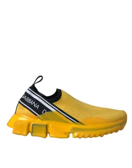 Dolce & Gabbana Yellow Sorrento Slip On Sneakers Women Shoes - EU35.5/US5 la11121-35.5