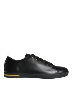 Dolce & Gabbana Black Gold Leather Classic Sneakers Shoes - EU36.5/US6 la11250-36.5