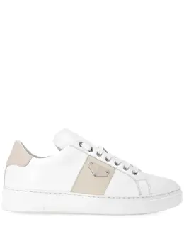 Philipp Plein logo-plaque leather sneakers 23625148