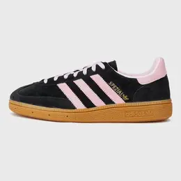 Кеды Adidas Handball Spezial, полнота F (EU)/ на среднюю стопу, размер 7 UK, Core Black/Clear Pink/Gum 103656443692
