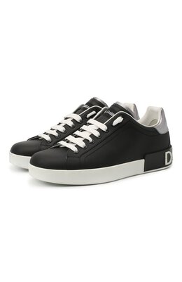 Кожаные кеды Portofino на шнуровке Dolce & Gabbana cs1587/ah527