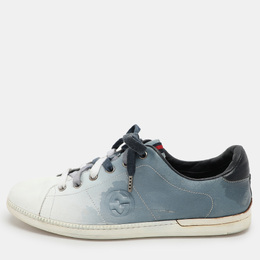 Gucci Blue Ombre Leather Low Top Sneakers Size 41.5 1046388