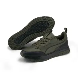Кроссовки Puma R78 Trek Lth, полнота F, размер 8,5 UK, черный/зеленый 101495951260